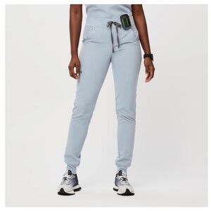 Figs Zamora Jogger Pants - Dusty Blue Light Blue